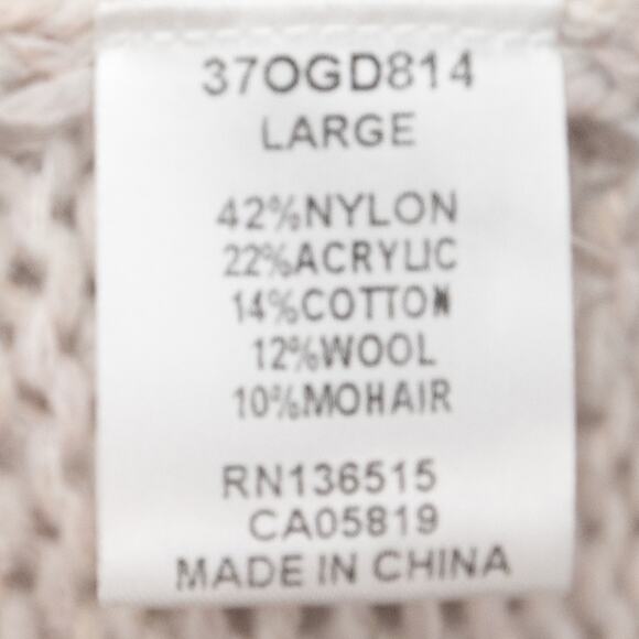 One Grey Day Oatmeal Mohair Blend Button Cardigan Size Large - Picture 8 of 10